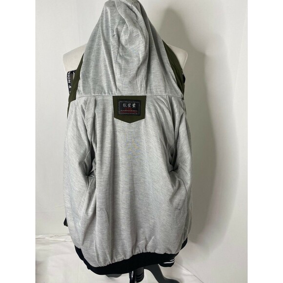 Liang Ying Ying Boy's Jacket Green Military Style Full Zip Fashion Size Medium - Picture 7 of 8